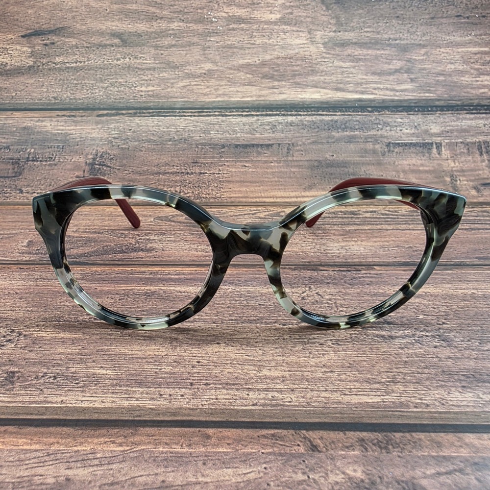 Tory Burch TY 7079 139411 Grey Tortoise Burgundy Eyeglass Frames 54-21-135